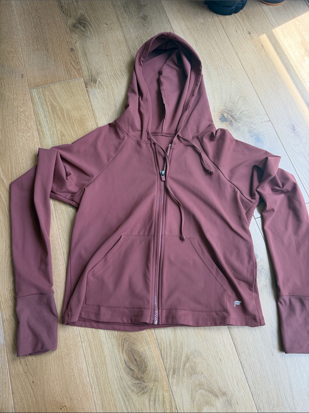 Fabletics Mauve Zip-Up Hoodie